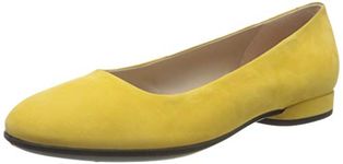 ECCO Women's Anine Ballet Flat, Merigold Goat Suede, 8-8.5