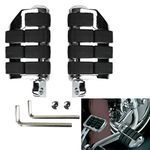 Triclicks Motorcycle Highway Foot Pegs Pedals Footrest Highway Stream-liner Foot Board For Most Of Harley-Davidson Style Male Mount Footpeg Applications,2.9''5.4'' Chrome