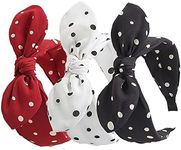 Lvyeer 3 Pack Bow Headbands for Wom