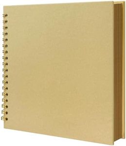 HenPisen Scrapbook Album 8 x 8 Inch 20 Sheets/40 Pages Brown Hardcover Kraft Paper DIY Scrap Book Photo Albums, Memory Book for Baby, Wedding, Anniversary and Family