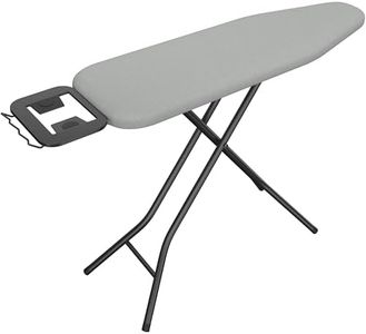 Yaheetech Foldable Ironing Board, Heavy Duty Iron Board with 9 Adjustable Heights, 4 Layer Cover and Safety Iron Rest, 52X14 Compact and Space Saver Iron Board for Home Laundry Room Use, Gray