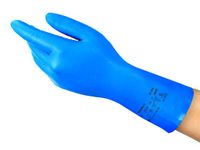 Ansell AlphaTec 37-310 Multipurpose Nitrile Gloves with Long Cuff, Chemical Protection and Food Safety, Reusable Kitchen Gloves, Household Cleaning and Dishwashing, Blue, Size L (1 Pair)