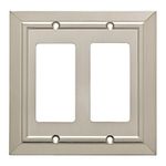 Franklin Brass W35224-SN-C Classic Architecture Double Decorator Wall Plate/Switch Plate/Cover, Satin Nickel