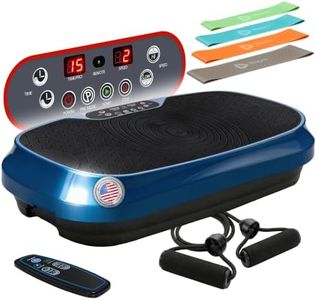 Lifepro Waver Mini Vibration Plate Exercise Machine with Remote & Bands — Compact Whole Body Vibrating Plate for Lymphatic Drainage & Muscle Toning — Shake Machine with 99 Speed Levels & 10 Presets