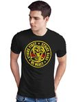 AirDrop Relaxed Fit Cobra Karate T-Shirt for Men 597 (Black, XX-Large)