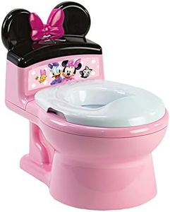 The First Years Disney Minnie Mouse Potty Training Toilet and Toddler Toilet Seat - Toilet Training Potty with Fun Flushing and Cheering Sounds,Pink