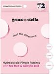 grace & stella Award Winning Multi-Size Pimple Patches for Face - Dermatologist Tested Acne Patches for Face - Hydrocolloid Patch for Breakouts, Whiteheads - Vegan Pimple Patch (Clear, 72 Pack)