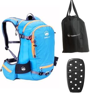 TerraWest Core 22 Ski Backpack (Recco Reflector Installed) (Ocean Blue/Orange)