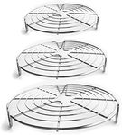 KITCHENATICS Round Cooling Racks for Cooking & Baking, Stainless Steel Steamer Rack, Canning Rack, Cake Cooling Rack - Circle Wire Cooling Rack for Air Fryer, Instapot, Cake Pans - 3PC 7.5", 9", 10.5"