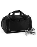 Quadra Teamwear Locker Bag, Black/Silver