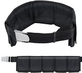 Scuba Weight Belt with 5 Pockets, Quick-Release Buckle Diving Pocket Weight Belt Adjustable Snorkeling Webbing Weight Pouch Belt fit for Waist 32" to 52" Black