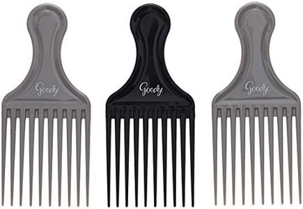 Goody Comb & Lift Hair Pick, Assorted Colors, 3 Count (Pack of 1)