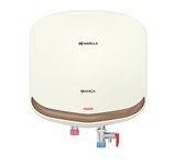 Havells Bianca 3 litre 3 KW Instant Water Heater with Flexi Pipe & 2 year comprehensive, 3 year warranty on heating element and 5 year warranty on inner container (Ivory Champagne Gold) Wall | 1 Count