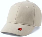 Kids Natural Baseball Hat with Ladybug, for Children Ages 2 to 6, Oat Beige, Ultra-Soft Cotton, Premium Quality, Adjustable Design, Stylish Cap for Little Nature Explorers, Girls, Boys-Toddler Size Up