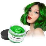 Green Hair Wax Color, SOVONCARE Temporary Hair Dye Wax Natural Instant Hairstyle Cream for Women & Men Party, Cosplay, Halloween 4.23 oz (Green)