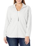 Amazon Essentials Women's Classic-fit Long-Sleeved Full Zip Polar Soft Fleece Jacket (Available in Plus Size), Light Grey Heather, L