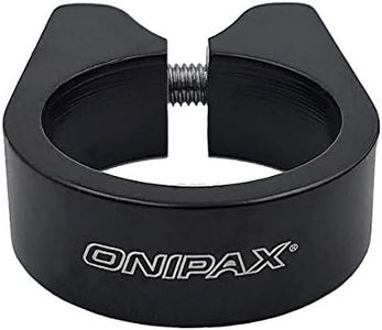 ONIPAX Bicycle Seat Post Clamp Aluminum Alloy 31.8MM/34.9MM Black (31.8MM)