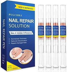 Pulchra Nail Fungus Treatment, Fingernails and Toenails Care Solution with Nail File - Hydrates, Restore and Nourish Discoloration, Brittle, Ridged and Damaged Nails (4 Pcs)