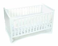 BreathableBaby Breathable Mesh Liner For Cot Beds — Covers 2 Sides — Classic — 3 mm — White — 2 Panels — Non-Padded Single Layer — Safer Than a Crib Bumper — UK/EU Safety Tested