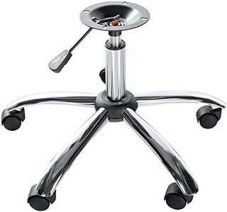 CLP Base De Recambio para Sillas De Oficina Emil Giratorias & Ajustable En Altura I Bastidor De Repuesto con Ruedas, Color:Cromado