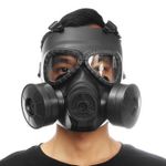 Generic Breathable Gas Mask Double Filter Fan Cs Edition Perspiration Dust Face Guard