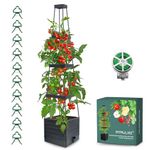 MYMULIKE Raised Garden Bed Planter Box with Trellis, Tomato Cage Planters for Climbing Plants Vegetable Vine Flowers Outdoor & Indoor (Size 1PCS)