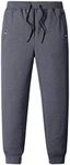 Flygo Men's Warm Fleece Pants Sherpa Lined Active Running Camping Sweatpants (Small, Dark Grey)
