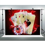 FHZON 10x7ft Casino Poker Photo Photography Backdrops Texas Hold'em Poker Red Mist Background Themed Party Photo Booth Studio Props LSFH620