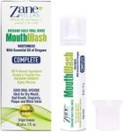 Zane Hellas MouthWash. Oral Rinse with Oregano Oil Power. Ideal for Gingivitis, Plaque, Dry Mouth, and Bad Breath. Alcohol and Fluoride Free. 100% Herbal Solution. 1fl.oz.-30ml.