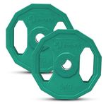 BodyRip Polygonal Colour Weight Plate | 2x 10kg, 1" Standard Hole | Dumbbell or Barbell | Home Gym Training, Weightlifting