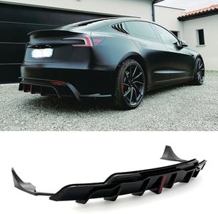 AUTRAGO Rear Diffuser with LED Light for 2017-2023 Tesla Model 3