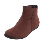 Mochi Women's Brown Suede Boots 5-UK 38 (EU) (31-5074)