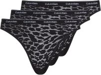 Calvin Klein Women's 3 Pack Bikini (Low-Rise), Black/Black/Black, L