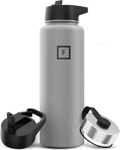 IRON FLASK Sports Water Bottle - 40 Oz 3 Lids (Straw Lid), Leak Proof - Stainless Steel Gym & Bottles for Men, Women & Kids - Double Walled, Insulated Thermos - Valentines Day Gifts for Him or Her