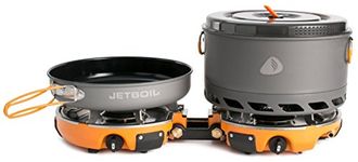 Jetboil Genesis Basecamp Backpacking and Camping Stove Cooking System with Camping Cookware, Orange, One Size (GNSY)