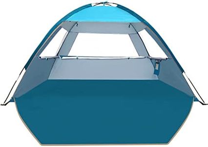 COMMOUDS Tente de Plage pour 4-6 Personnes, Tente Anti UV, Tente d'Ombre de Plage Familiale, Facile à Installer Et à Transporter Parasol de Plage pour La Plage, Le Camping, La Pêche, l'Extérieur