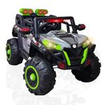 Little Pup Battery Operated 4x4 Big Size 12V Battery Ride On Truck, Jeep for Kids Drive 2 to 10 Years | Motor for Steering | Remote Control | Suspensions | Jumbo Driving Car
