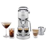 De’Longhi Dedica Duo EC890 Barista Coffee Machine with Pump, Espresso and Cold Brew, Manual Coffee Machine with Latte Art Steam Wand, 15 cm Wide, 2 Espressos, Touchscreen, Cups up to 13 cm (white)