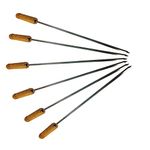 GreenUniverse 4 mm Square & Strong Tandoor Steel Sticks 14.5 inches, Steel Coated Barbecue Skewers, Steel Sticks for Grill, BBQ Stainless Steel (12)