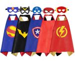 Kids Costumes 5PCS Superhero Capes Set for Boys, Girls Dress Up Party Favors Birthday