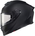 ScorpionEXO R1 Air Full Face Motorcycle Helmet with Pinklock Shield and Bluetooth Ready Speaker Pockets DOT ECE Solid (Matte Black - X-Large)