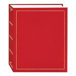 Pioneer Photo Albums Magnetic Self-Stick 3-Ring Photo Album 100 Pages (50 Sheets), Red, Medium