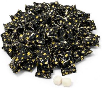 Fun Express Butter Mints Individually Wrapped - Black with Gold Star Design Wedding Favors for Guests Bulk 108 Pieces | Premium Buttermints Candy for Bridal Shower & Party Favors - 14 Oz Pack VBS 2026