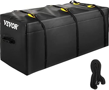 VEVOR Hitch Cargo Carrier Bag, Waterproof 840D PVC, 60"x24"x26" (22 Cubic Feet), Heavy Duty Cargo Bag for Hitch Carrier with Reinforced Straps, Fits Car Truck SUV Vans Hitch Basket