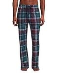 Lucky Brand Men's Pajama Pants - Ultra Soft Fleece Sleep and Lounge Pants, Navy/Red Plaid, Small