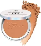 IT Cosmetics CC+ Airbrush Perfecting Powder Foundation - Buildable Full Coverage Of Pores & Dark Spots - Hydrating Face Makeup with Hydrolyzed Collagen & Niacinamide - Rich - 0.33 Oz