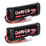 GOLDBAT 7.2V NiMH Battery 3600mAh 7.2V RC NiMH Battery with Tami ya Plug for RC Car RC Boat RC Truck Tami ya Associated Remote Control Models 2packs