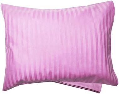 ZPECC Toddler Pillow with Pillowcase - 13 x 18 Organic Pillows for Sleeping, Soft Breathable Small Kids Pillow for Crib, Toddler Bed, Travel, Pink Stripe (Intended for Age 2 and up)