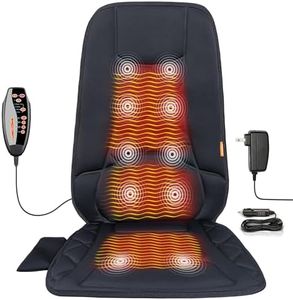 CARSHION 10 Vibration Motors, Massage Seat Cushion with Heat,Back Massager for Chair Back Massager Heated Seat Cover Massage Chair Pad for Pain Relief Home Office Use