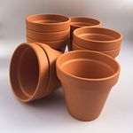 Weston Mill Pottery [F13] Small terracotta plant pots (pack of 10) 132mm diameter x 117mm high